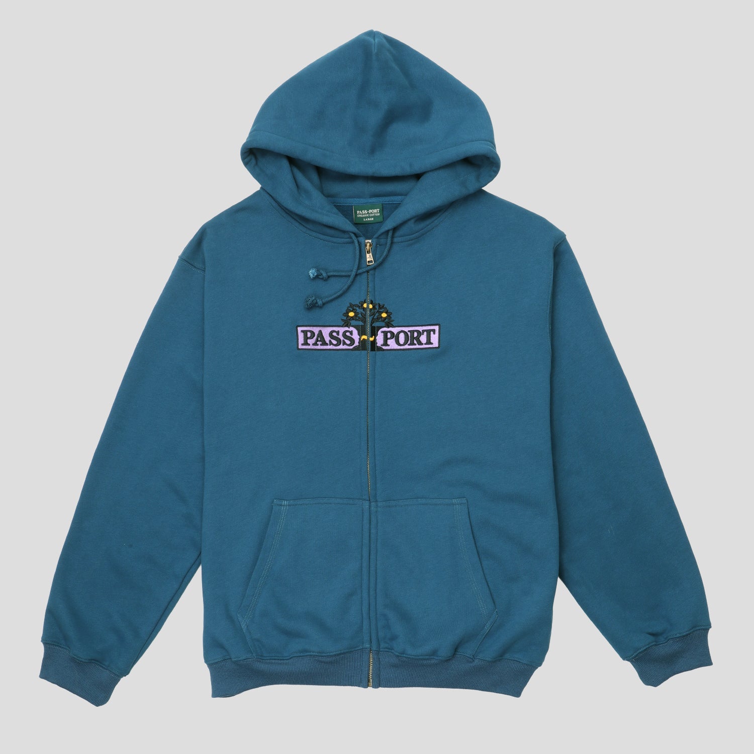 【PASSPORT】HOUSE PLANT ORGANIC FLEECE ZIP HOOD TEAL Pass~Port House Plant Organic Zip Hoodie - Teal – Pass~Port USA