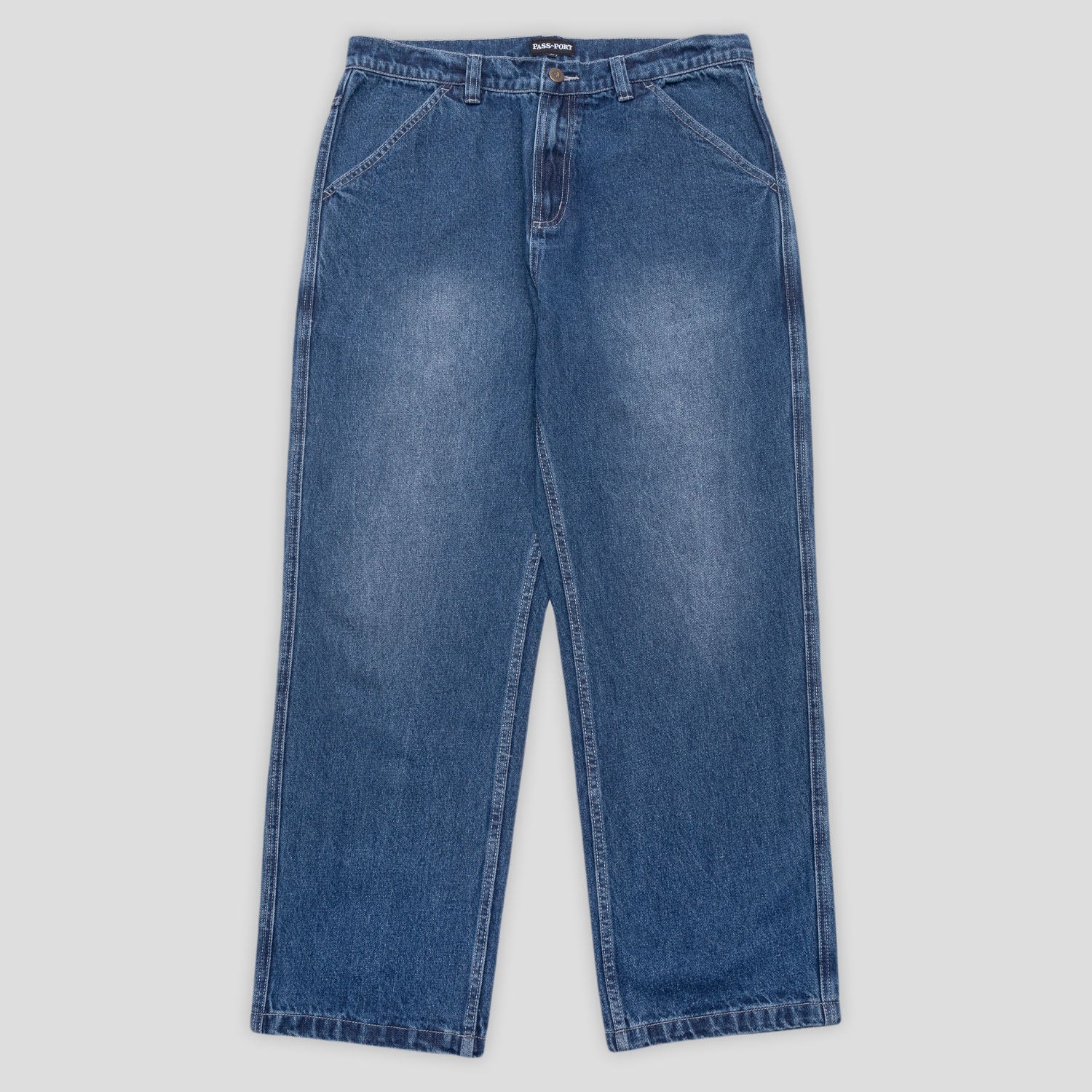 Pass~Port Workers Club Jean Pant - Faded Washed Dark Indigo