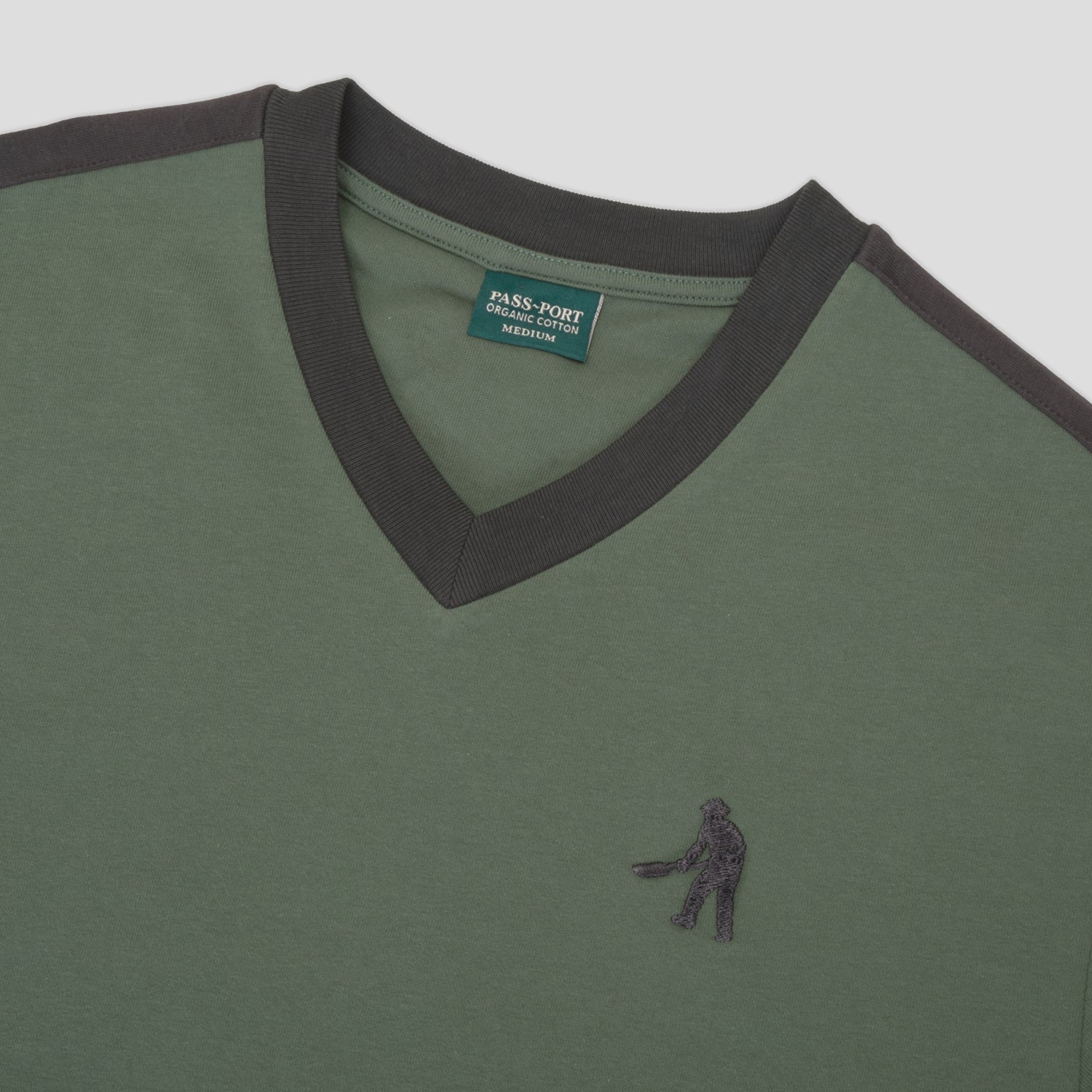 Pass~Port Workers Stripe Organic Cotton Jersey - Gumnut Green