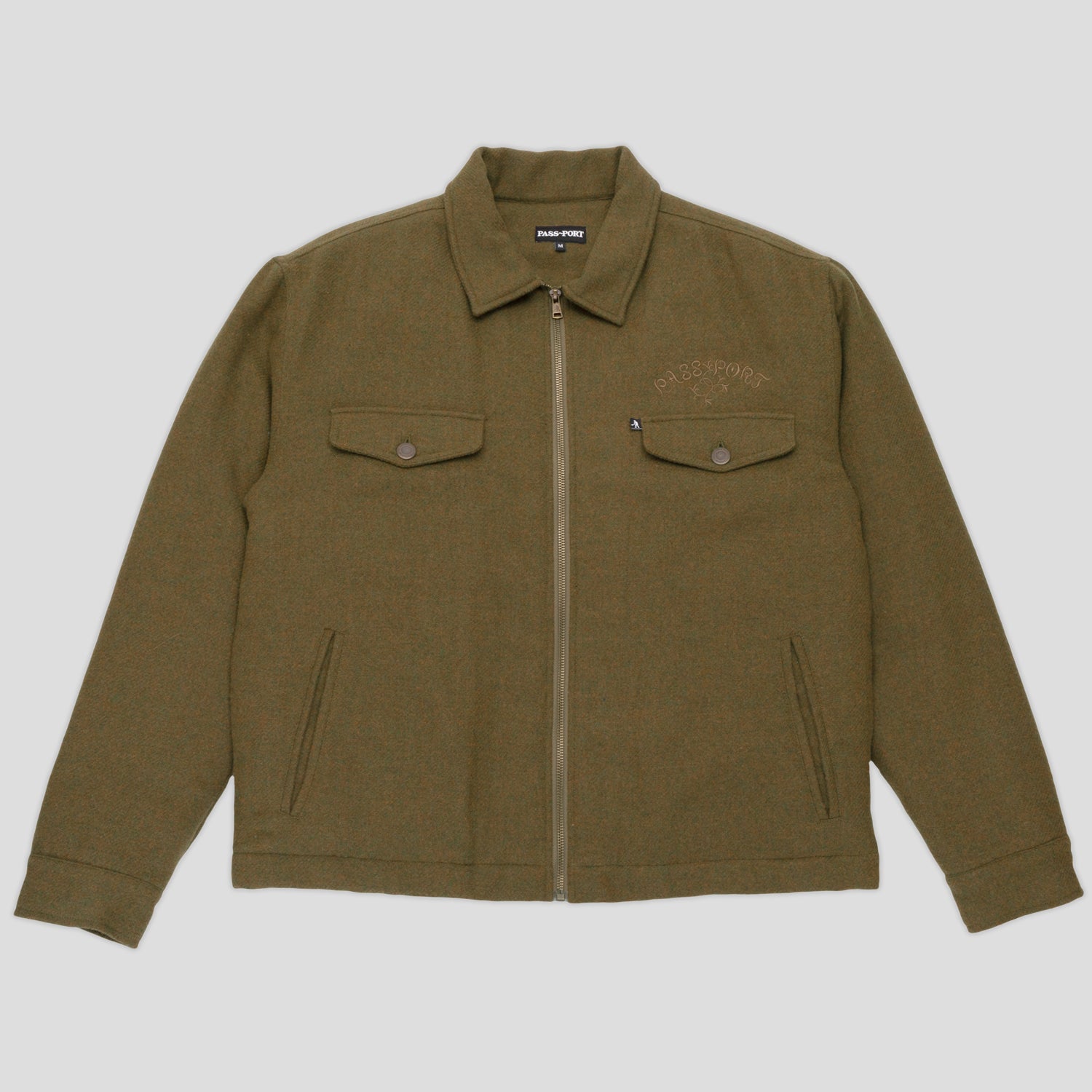 Pass~Port Arthur Wool Zip Jacket - Green Marle