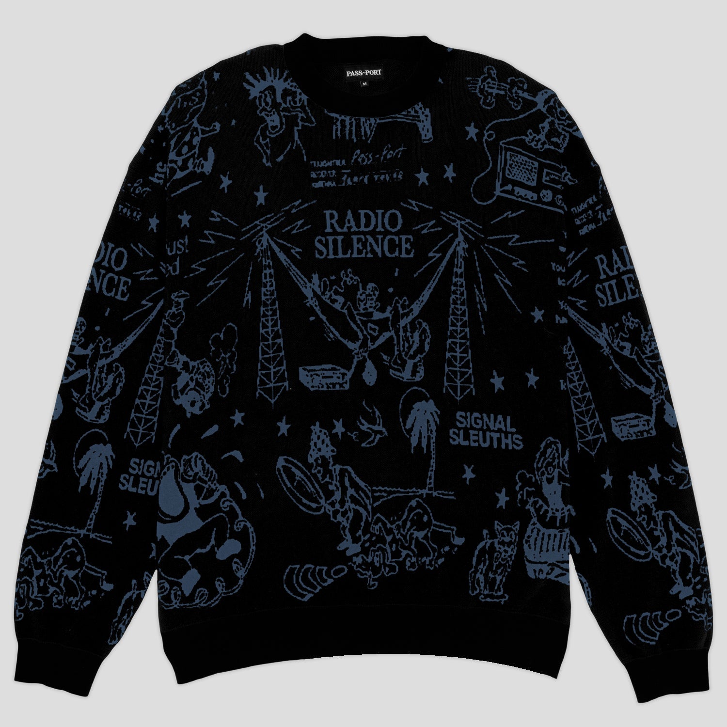 Pass~Port Eyeball Knit Sweater - Black / Harbour Blue – Pass~Port USA