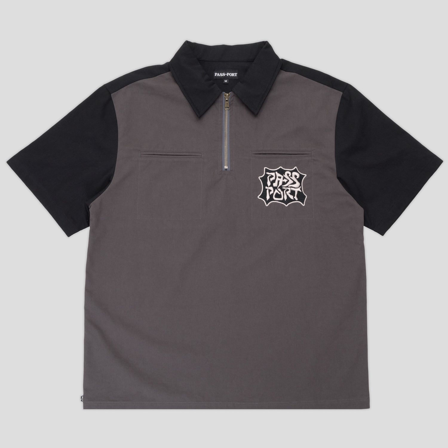 Pass~Port Glyph Packers 1/4 Zip Shirt - Black