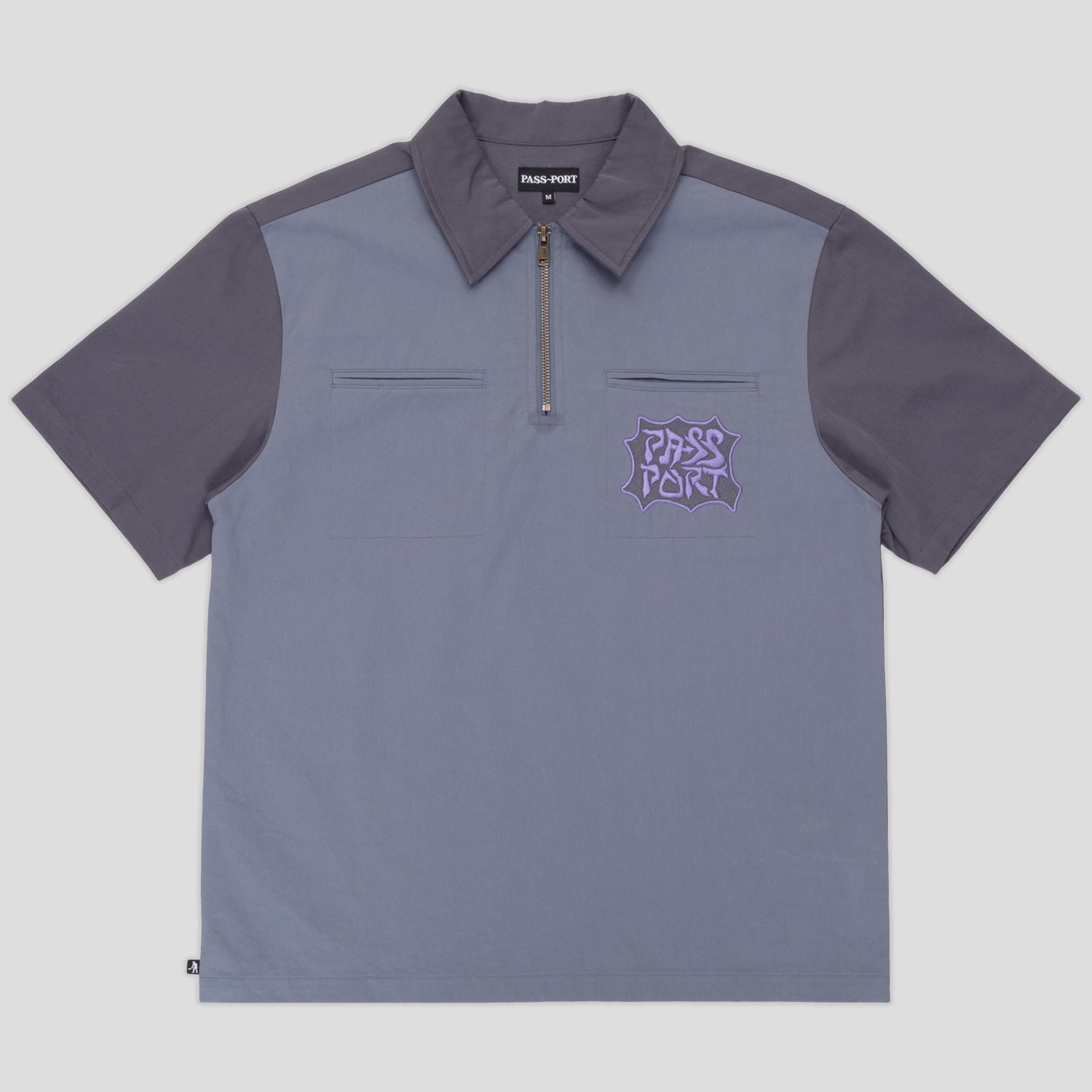 Pass~Port Glyph Packers 1/4 Zip Shirt - Navy