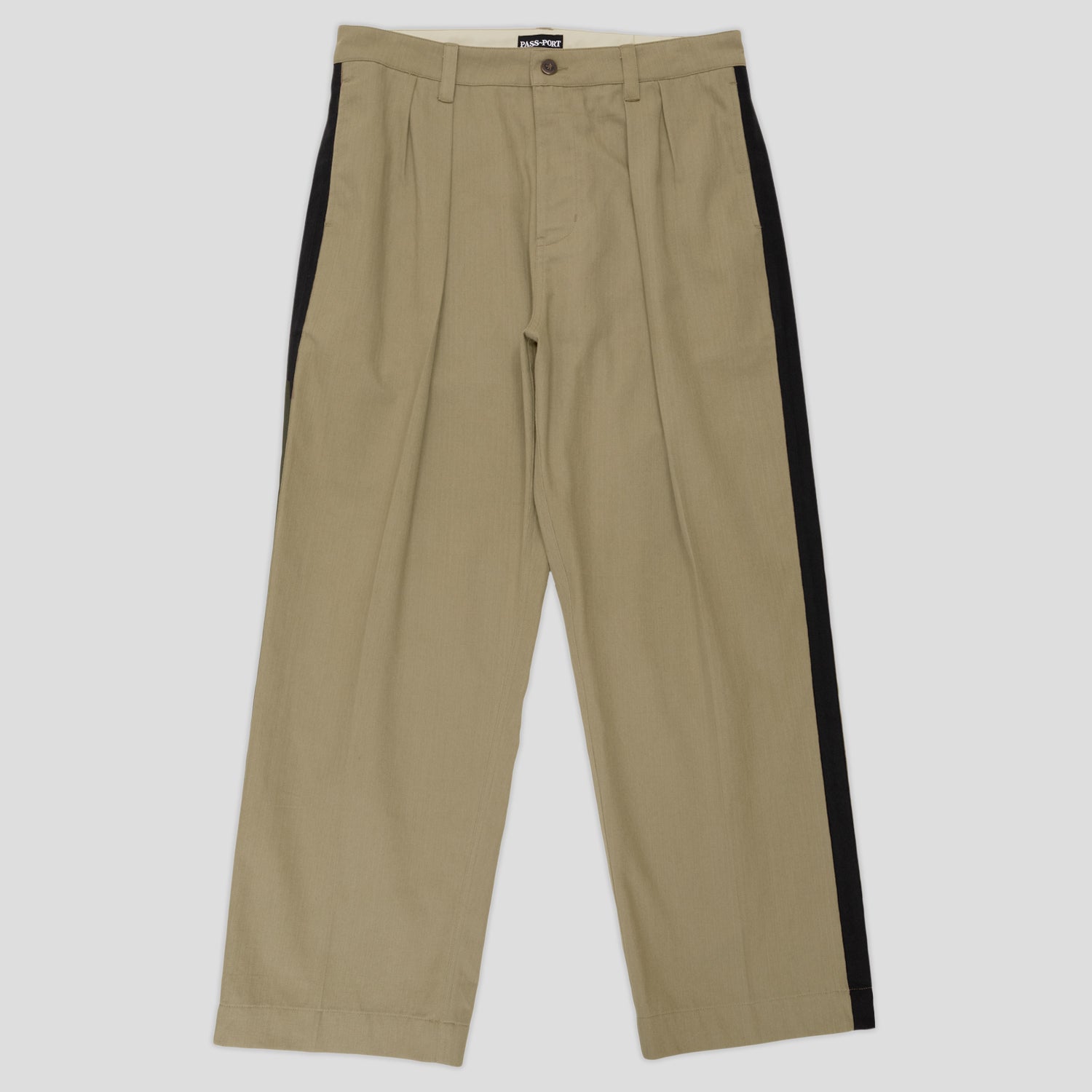 Pass~Port Herringbone Leagues Club Stripe Pant - Stone / Black