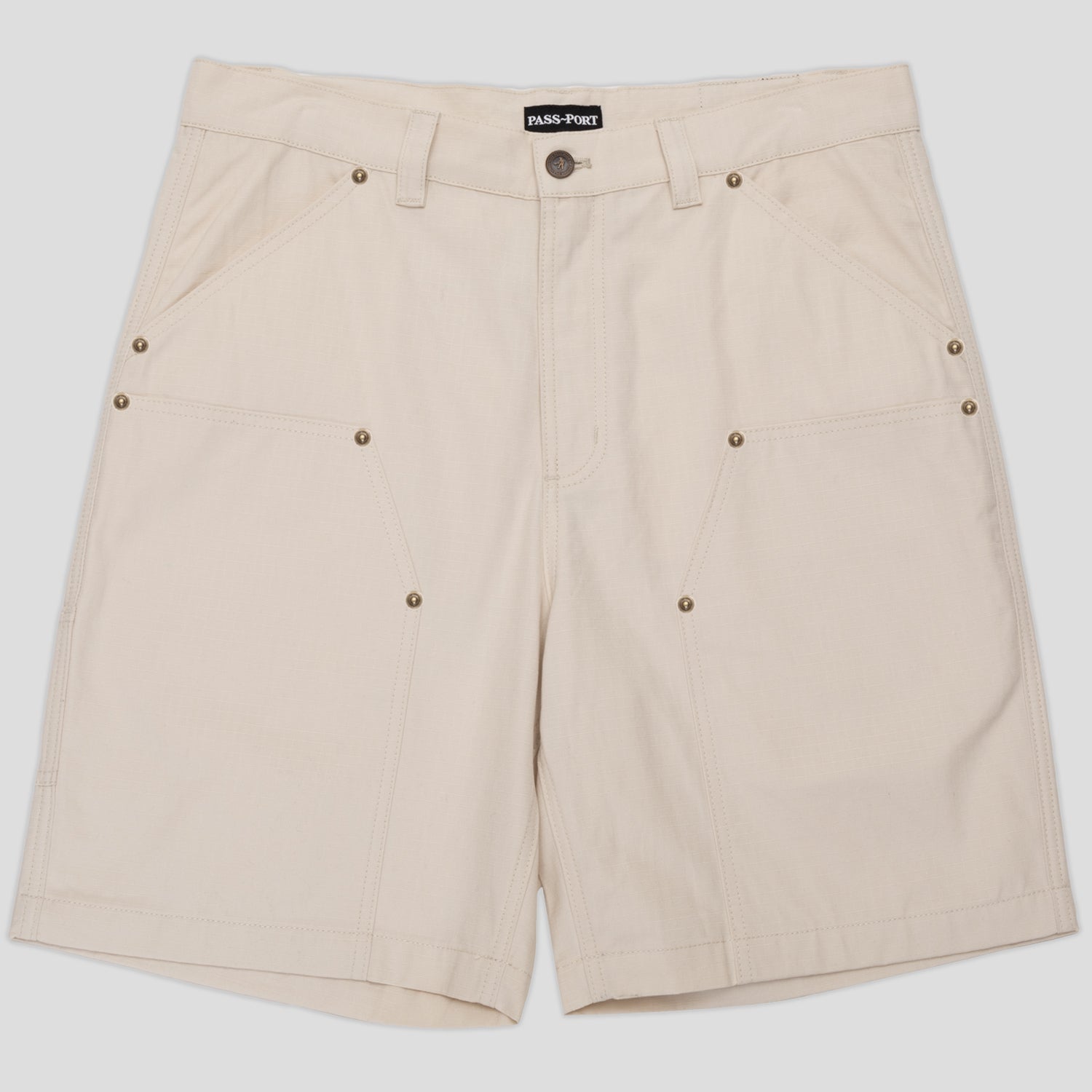 Pass~Port Ripstop Double Knee Diggers Club Short - Bone