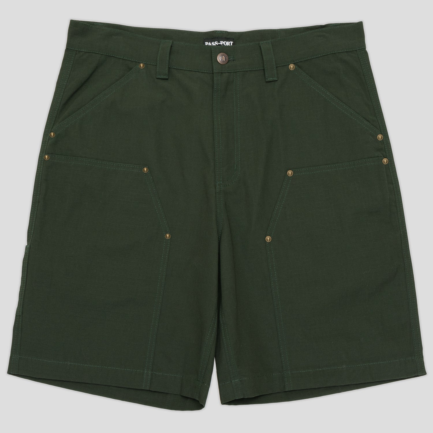 Pass~Port Ripstop Double Knee Diggers Club Short - Dark Green