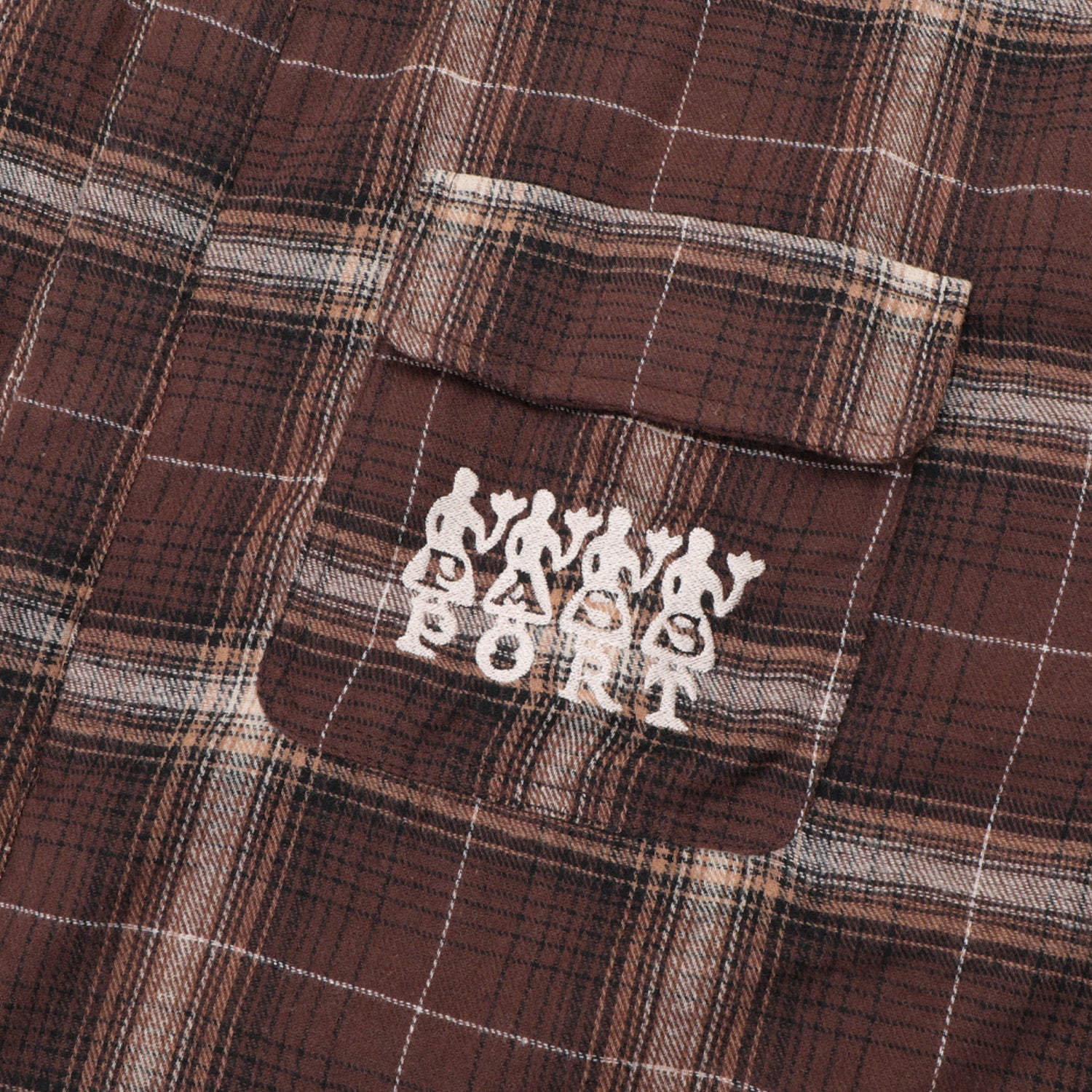 Pass~Port 4 Flowers Flannel Vineyard Shirt - Brown