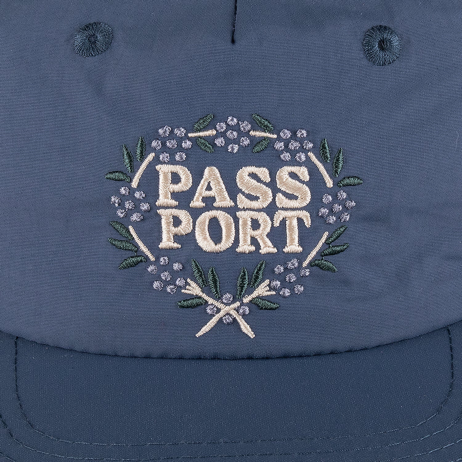 Pass~Port Wattle RPET Workers Cap - Slate Blue / Cream