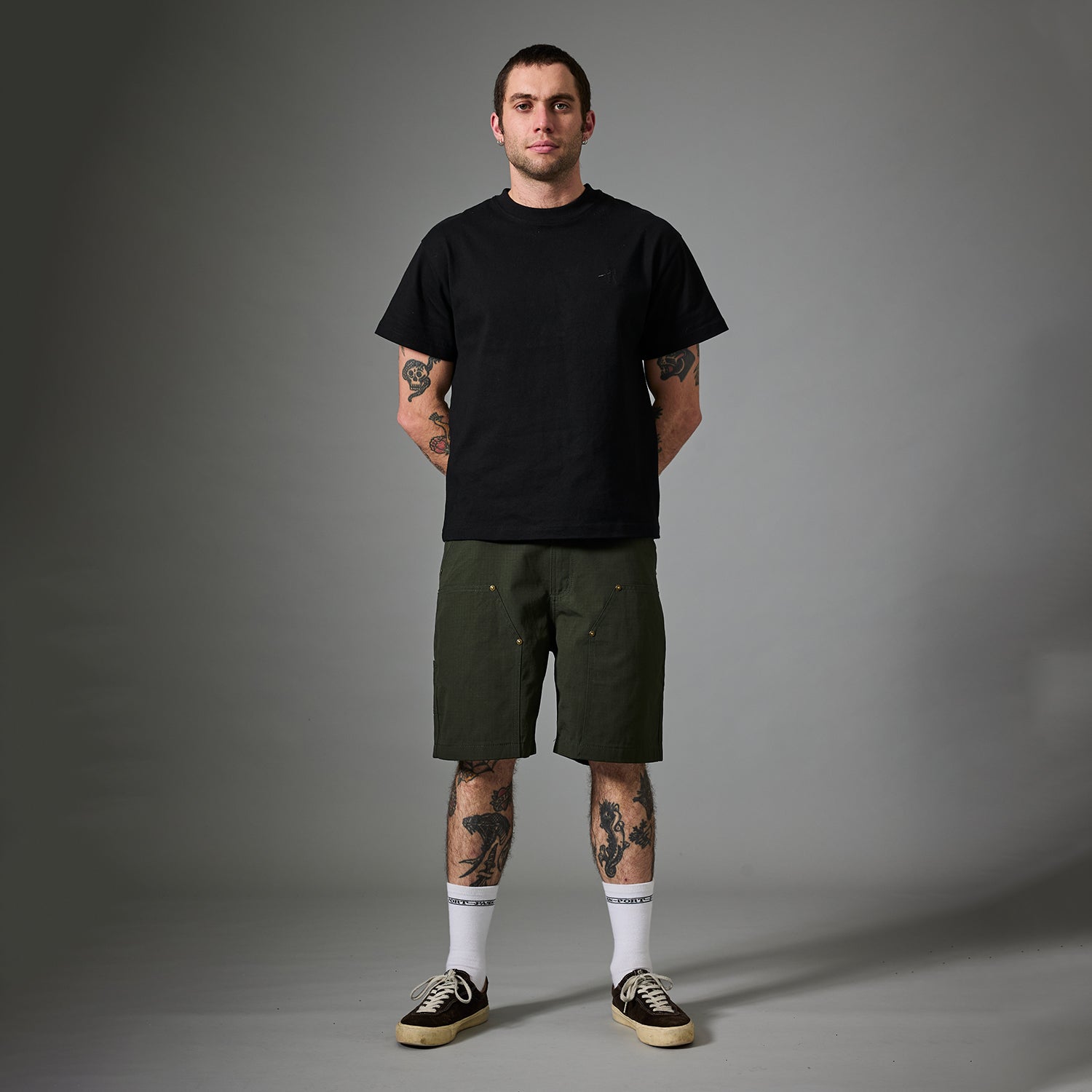 Pass~Port Ripstop Double Knee Diggers Club Short - Dark Green