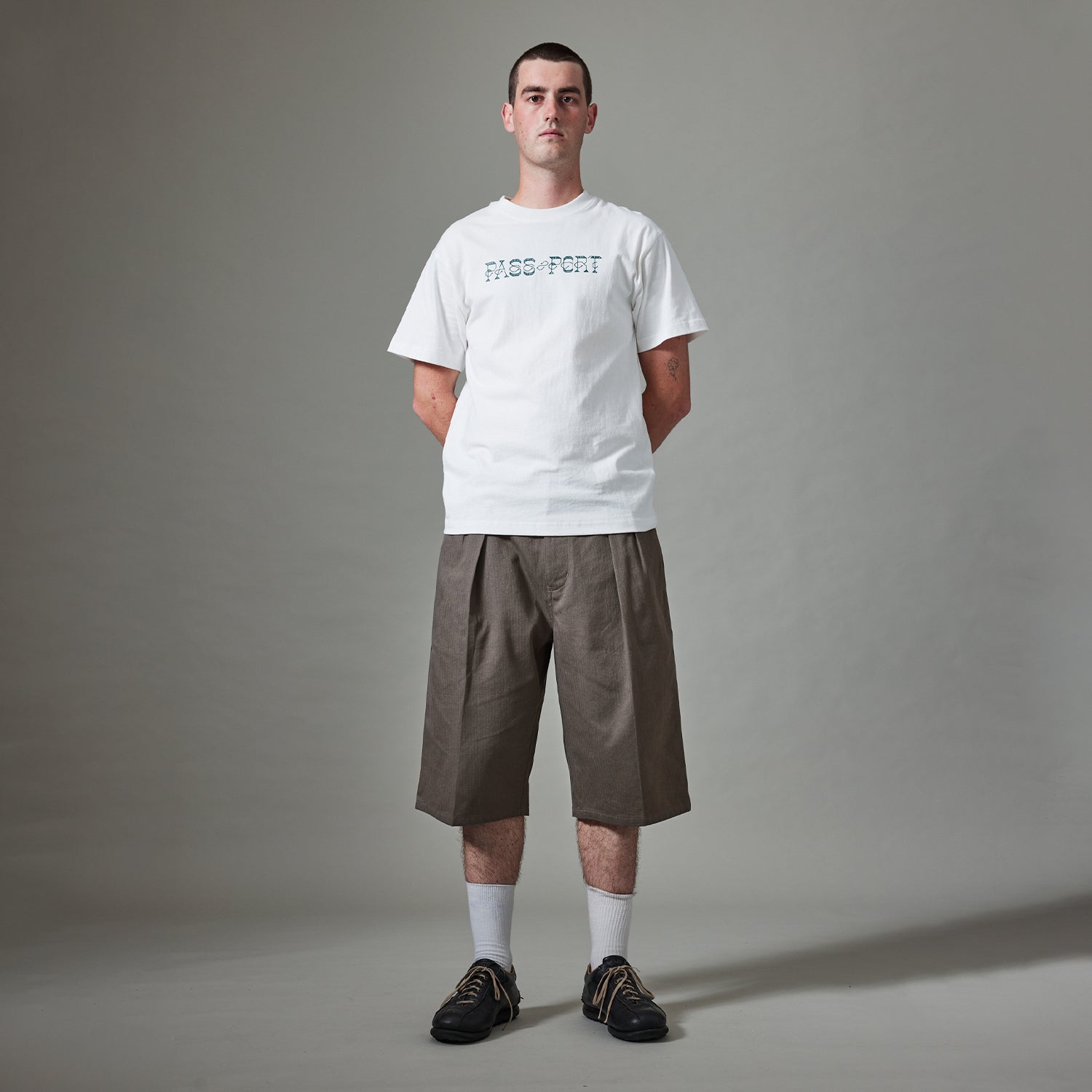 Pass~Port Herringbone Leagues Club Short - Dusty Brown