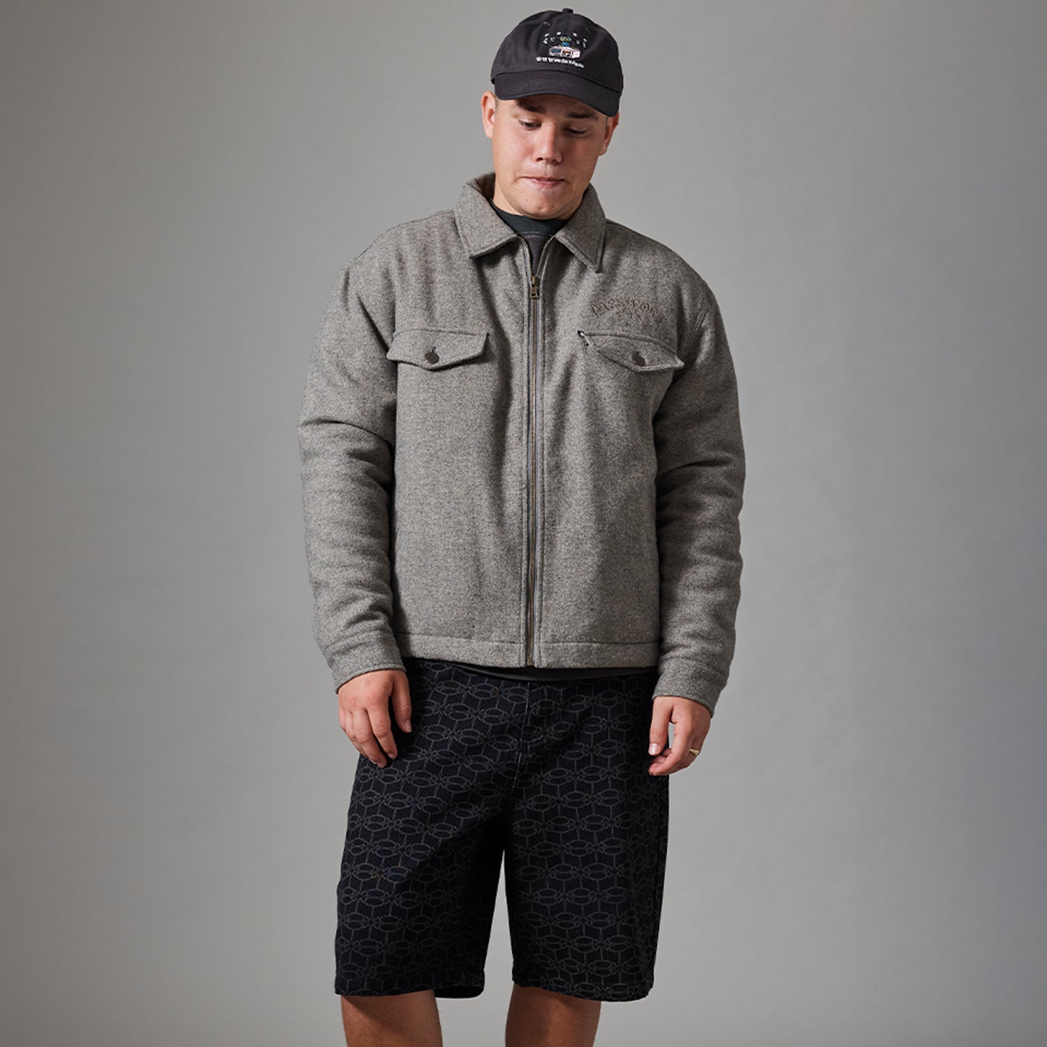Pass~Port Arthur Wool Zip Jacket - Grey Marle