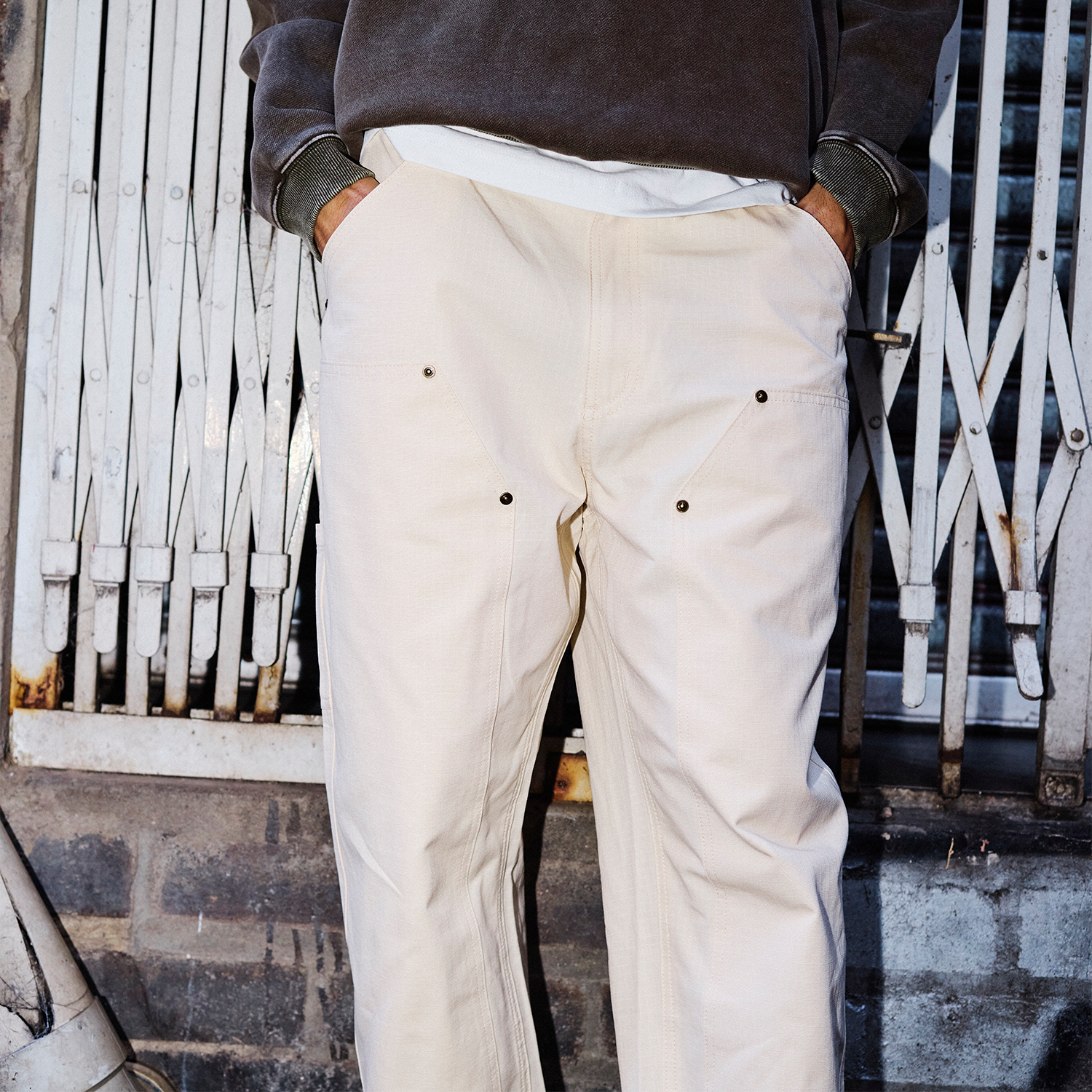 Pass~Port Ripstop Double Knee Diggers Club Pant - Bone
