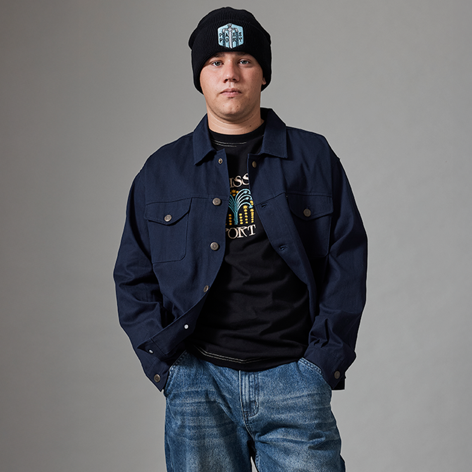 Pass~Port Workers Overshirt - Navy