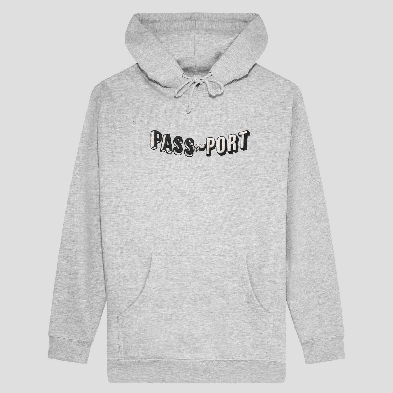 Pass~Port Sunken Logo Embroidery Hoodie - Grey Heather – Pass~Port USA
