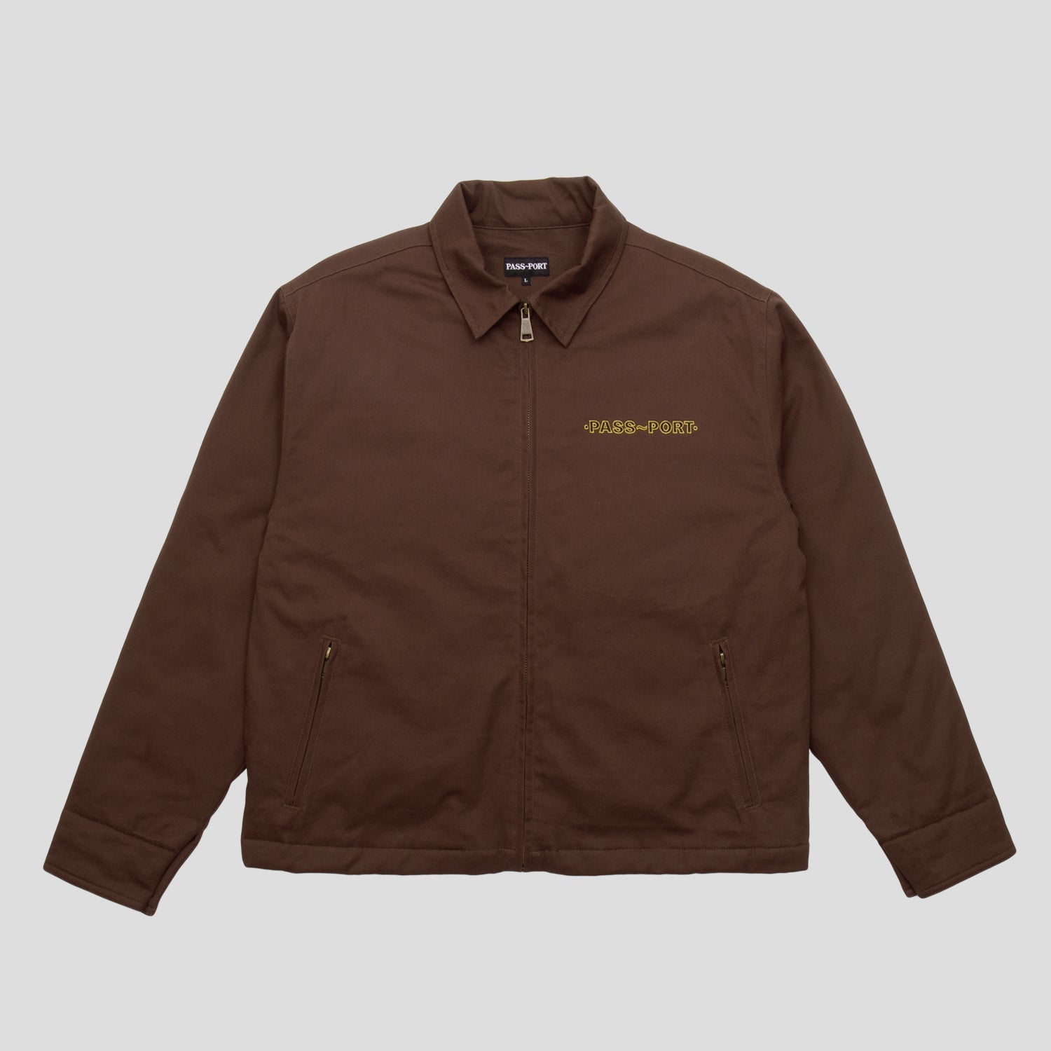 Pass~Port Emblem Appliqué Workers Jacket - Choc – PASS~PORT-USA