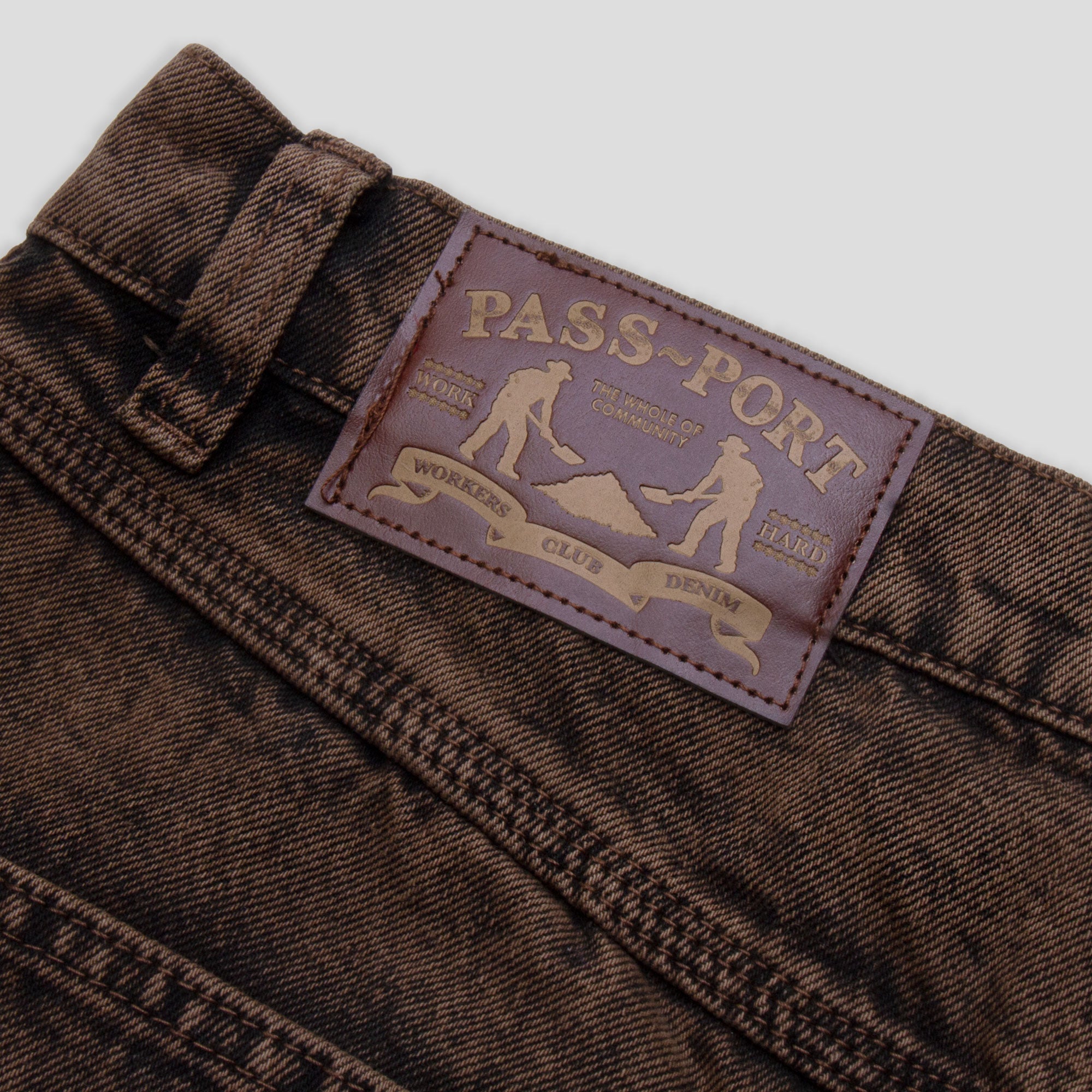 Pass~Port Workers Club Short - Brown Over-Dye – Pass~Port USA