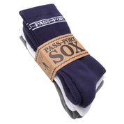 Pass~Port Sox 3-Pack - Navy / White / Grey