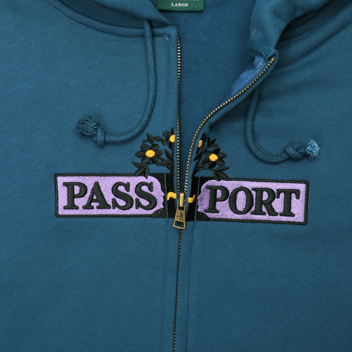 【PASSPORT】HOUSE PLANT ORGANIC FLEECE ZIP HOOD TEAL Pass~Port House Plant Organic Zip Hoodie - Teal – Pass~Port USA