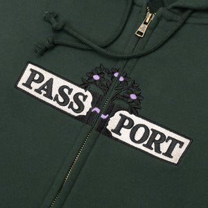 Pass~Port House Plant Organic Zip Hoodie - Gumnut Green