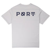 Pass~Port Letterhead Panel Tee - Oyster Grey