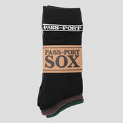 Pass~Port Hi Sox 3-Pack - Black / Choc / Forest