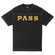 Pass~Port Letterhead Panel Tee - Washed Black