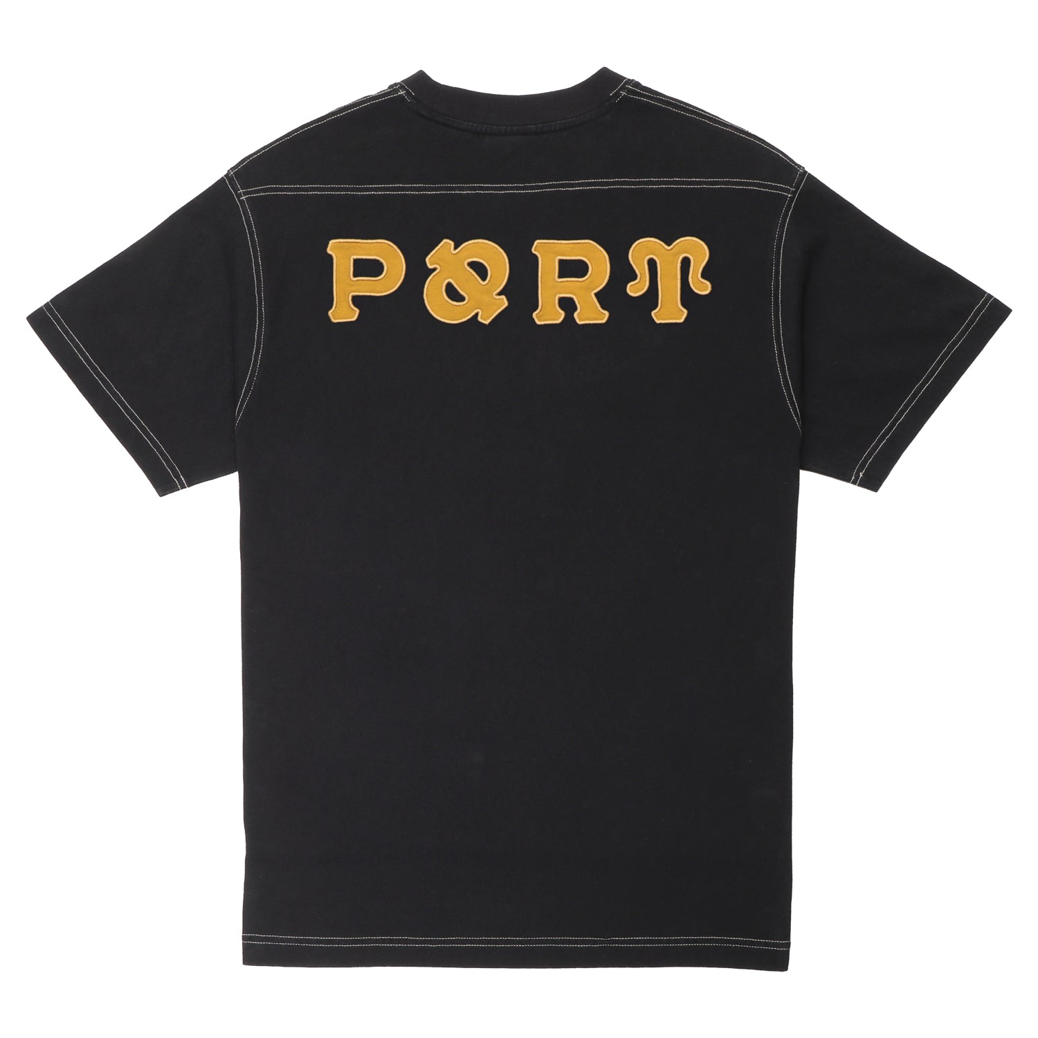 Pass~Port Letterhead Panel Tee - Washed Black