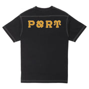 Pass~Port Letterhead Panel Tee - Washed Black