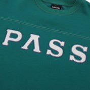 Pass~Port Letterhead Panel Sweater - Teal