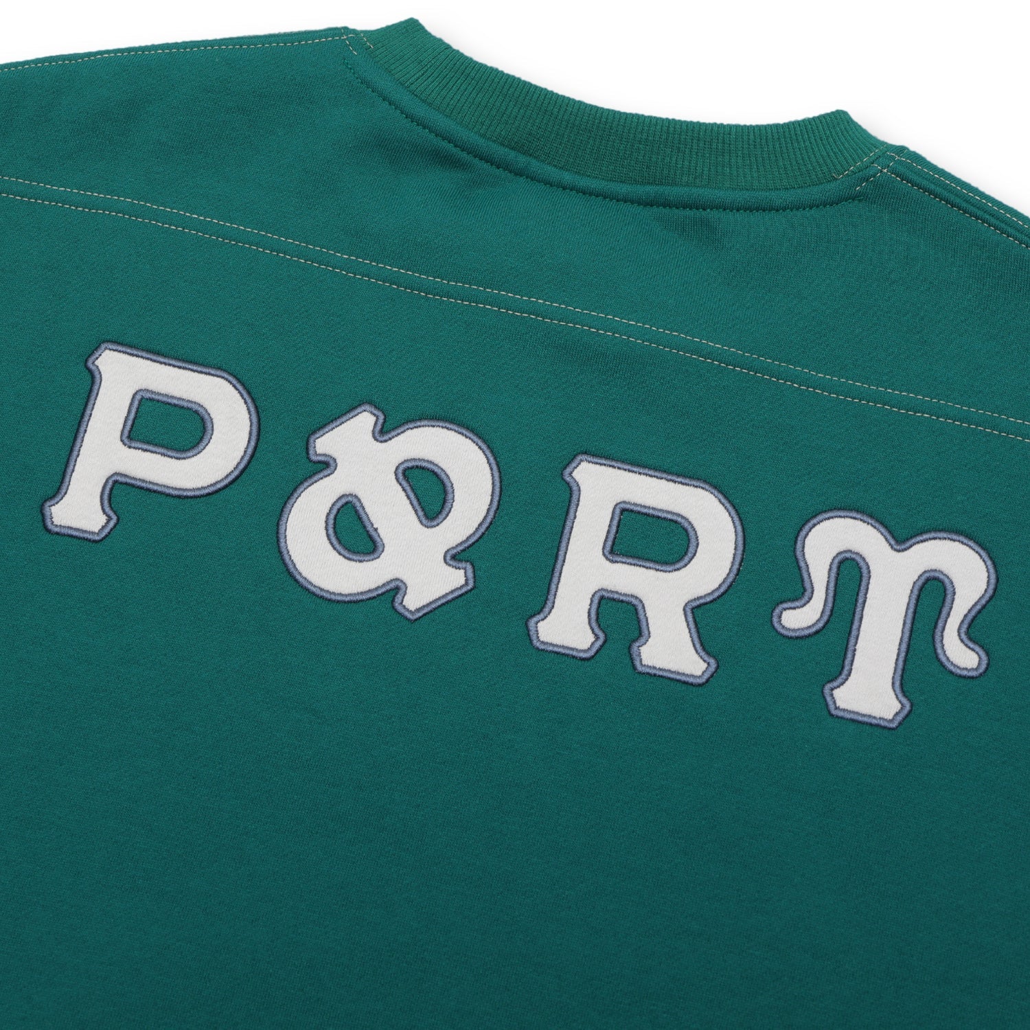 Pass~Port Letterhead Panel Sweater - Teal