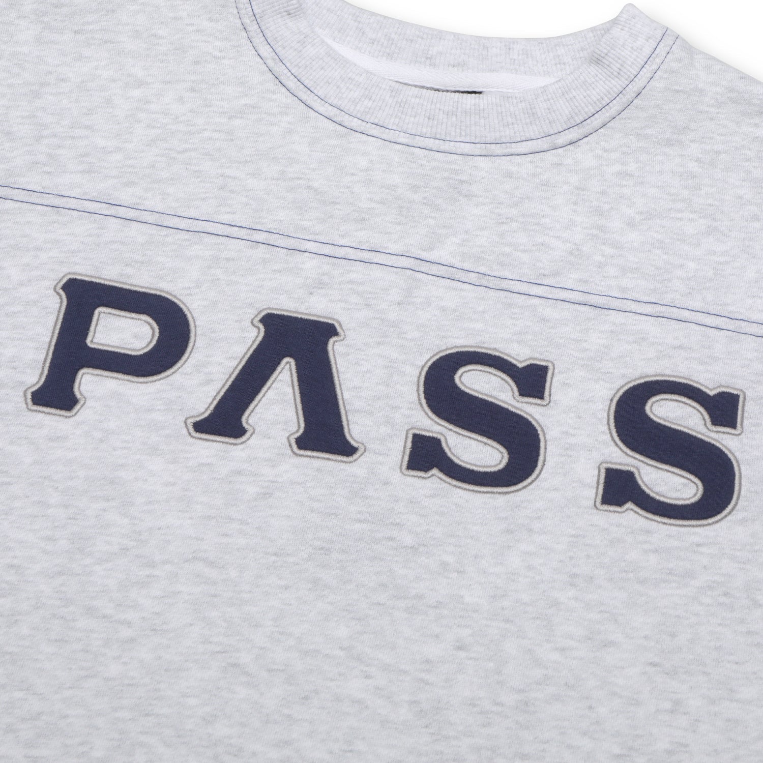 Pass~Port Letterhead Panel Sweater - White Marle
