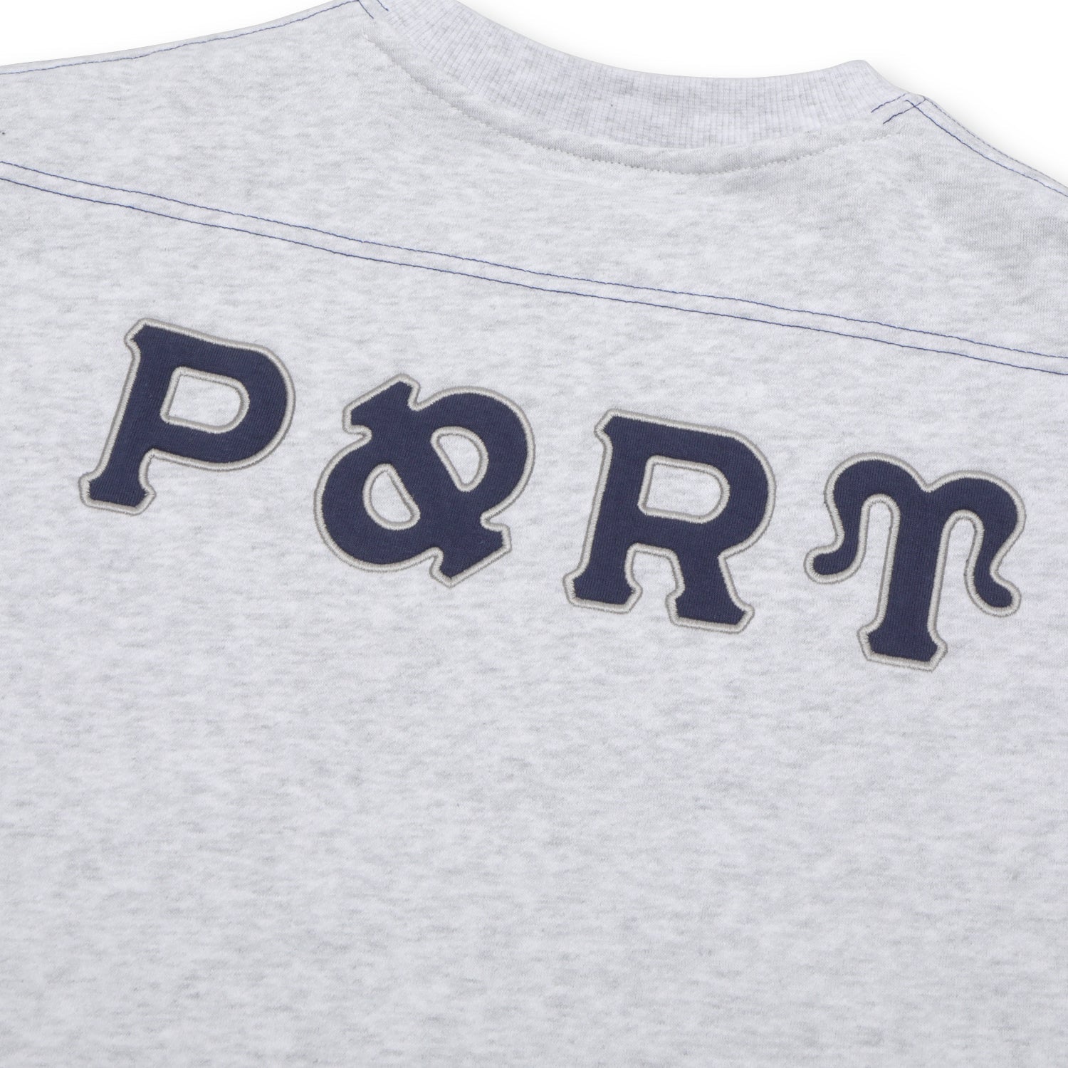 Pass~Port Letterhead Panel Sweater - White Marle