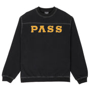 Pass~Port Letterhead Panel Sweater - Washed Black