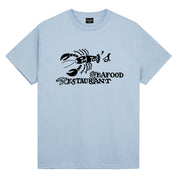 Pass~Port Seafood Staff Tee - Stonewash Blue