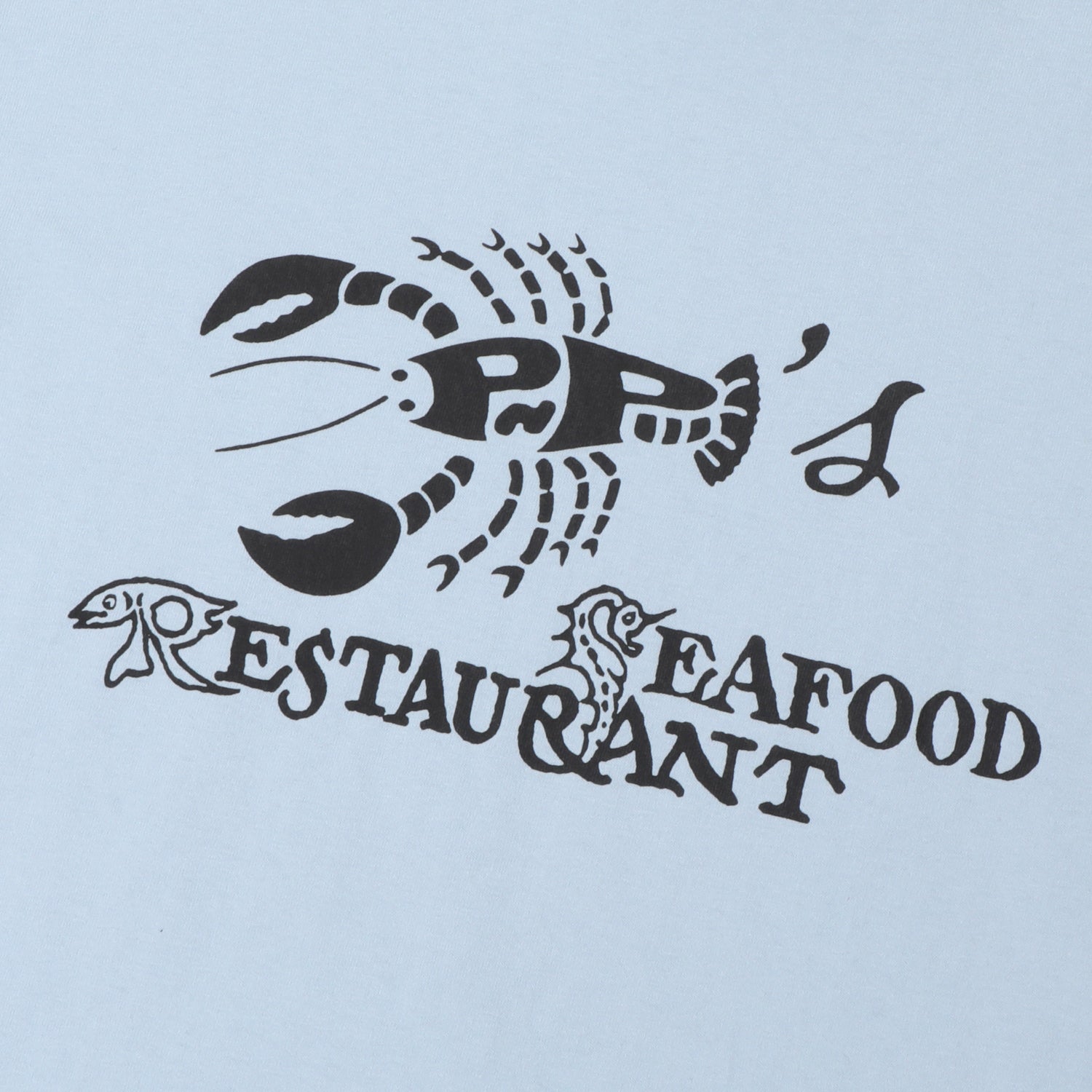 Pass~Port Seafood Staff Tee - Stonewash Blue