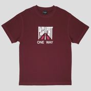 Pass~Port One Way Tee - Maroon