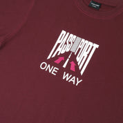 Pass~Port One Way Tee - Maroon