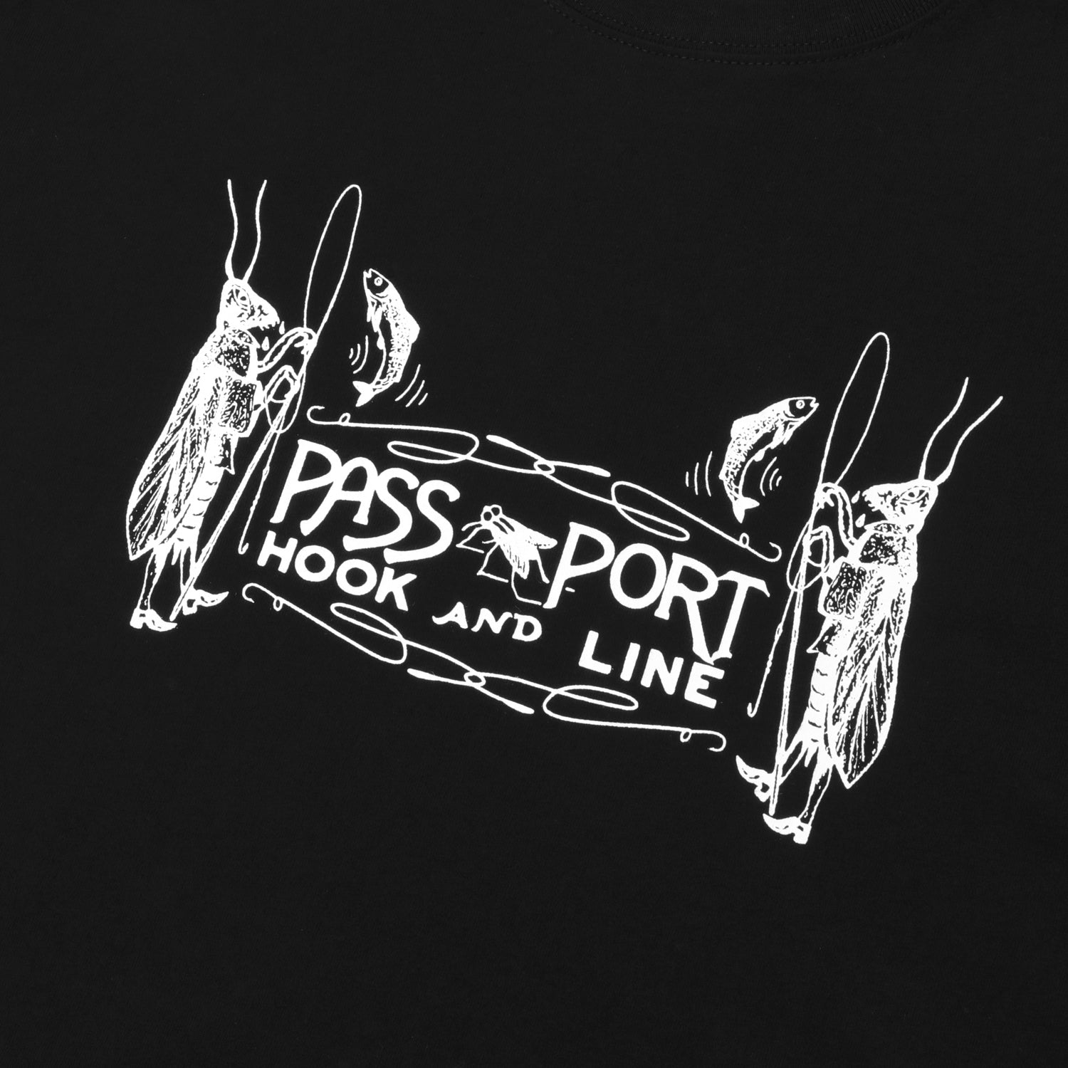 Pass~Port Hook & Line Tee - Black