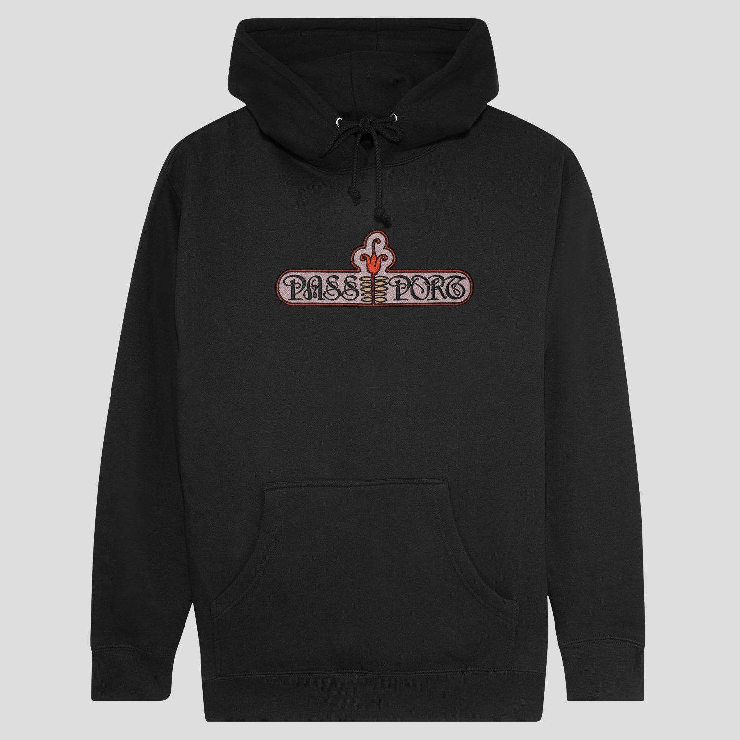 【大人ストリート】PASS~PORT Peaks Valleys Logo Sweat Hoodie Pass~Port Peaks & Valleys Hoodie - Black