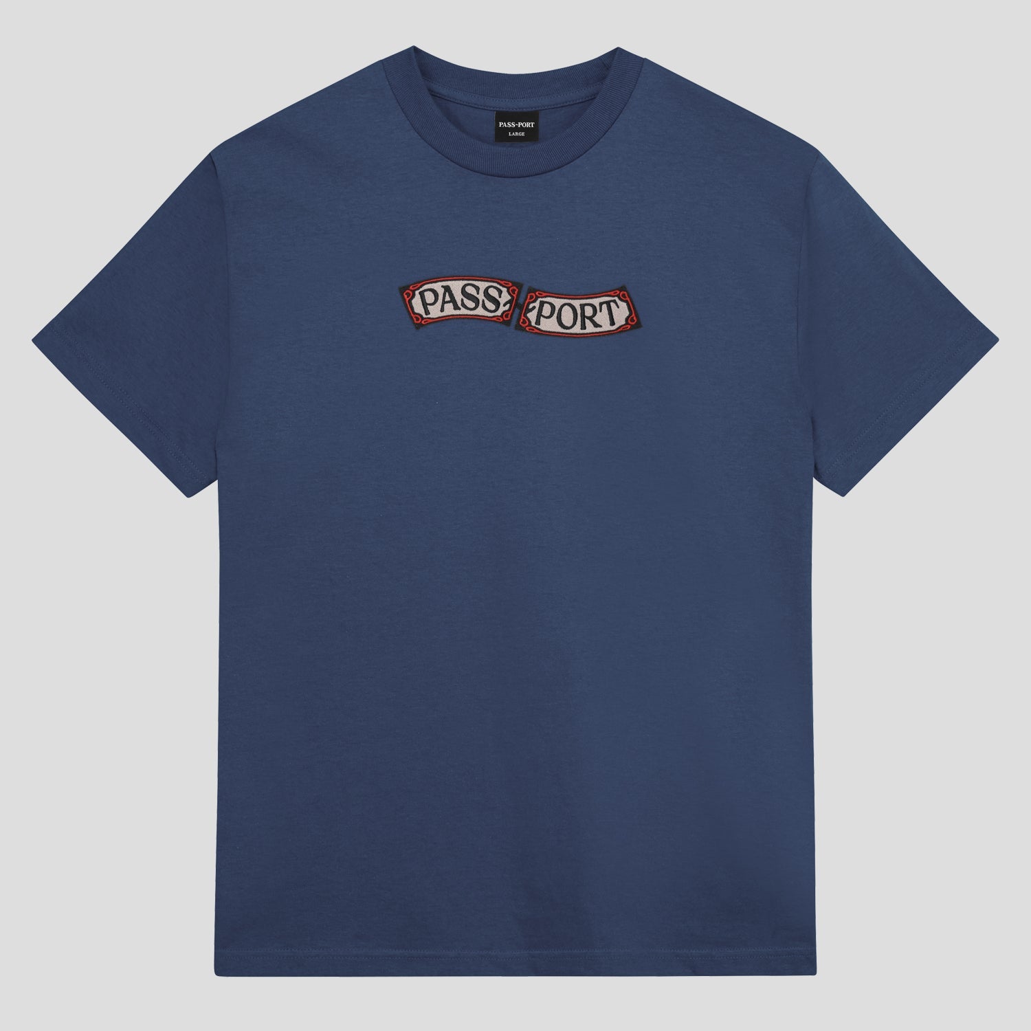 Pass~Port Red Flag Tee - Harbour Blue