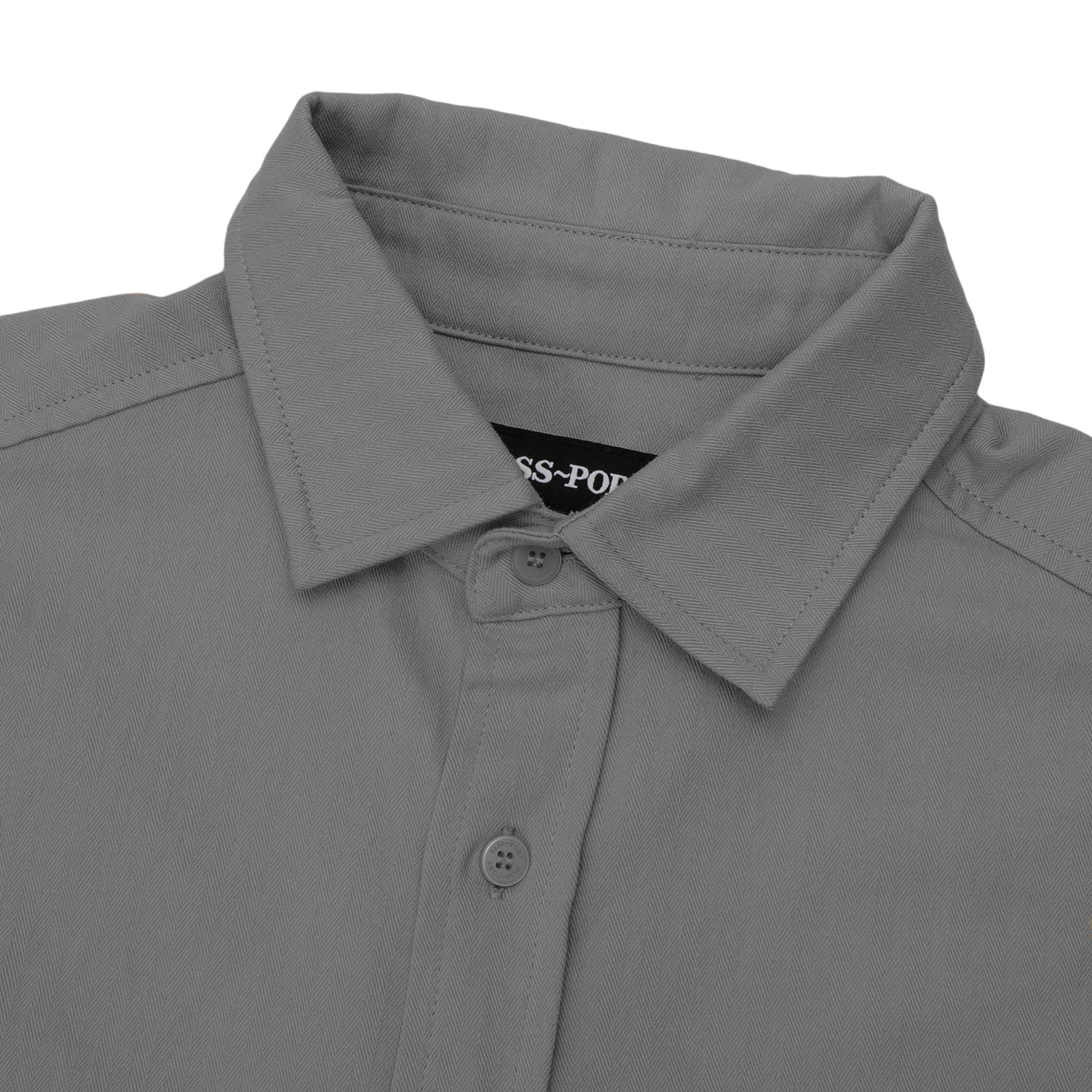 Pass~Port Ovalit Herringbone Long Sleeve Shirt - Grey
