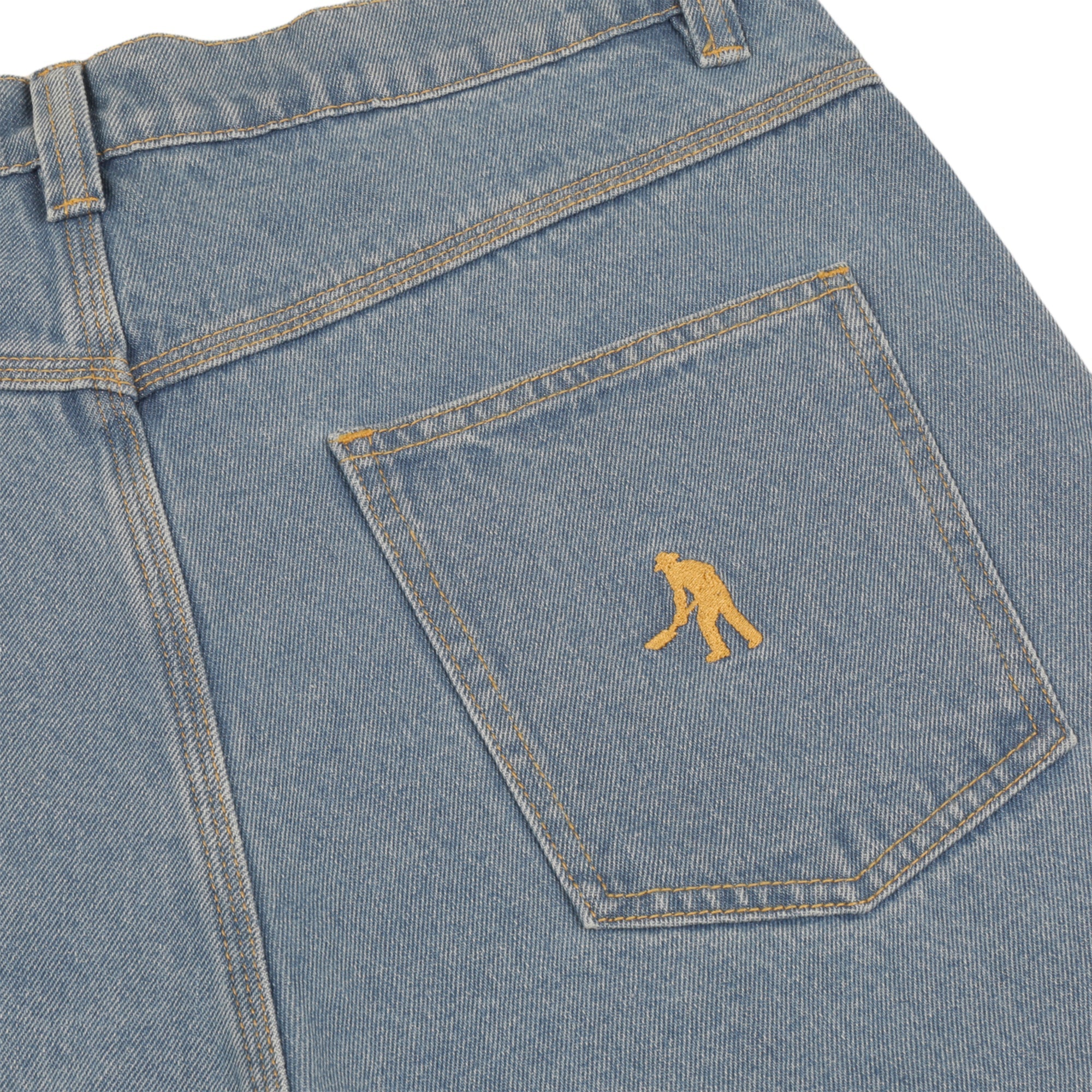 Pass~Port Workers Club Denim Short - Washed Light Indigo