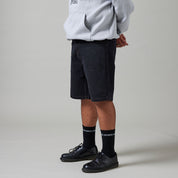 Pass~Port Workers Club Denim Jean Short - Washed Black / Brown Stitch R44