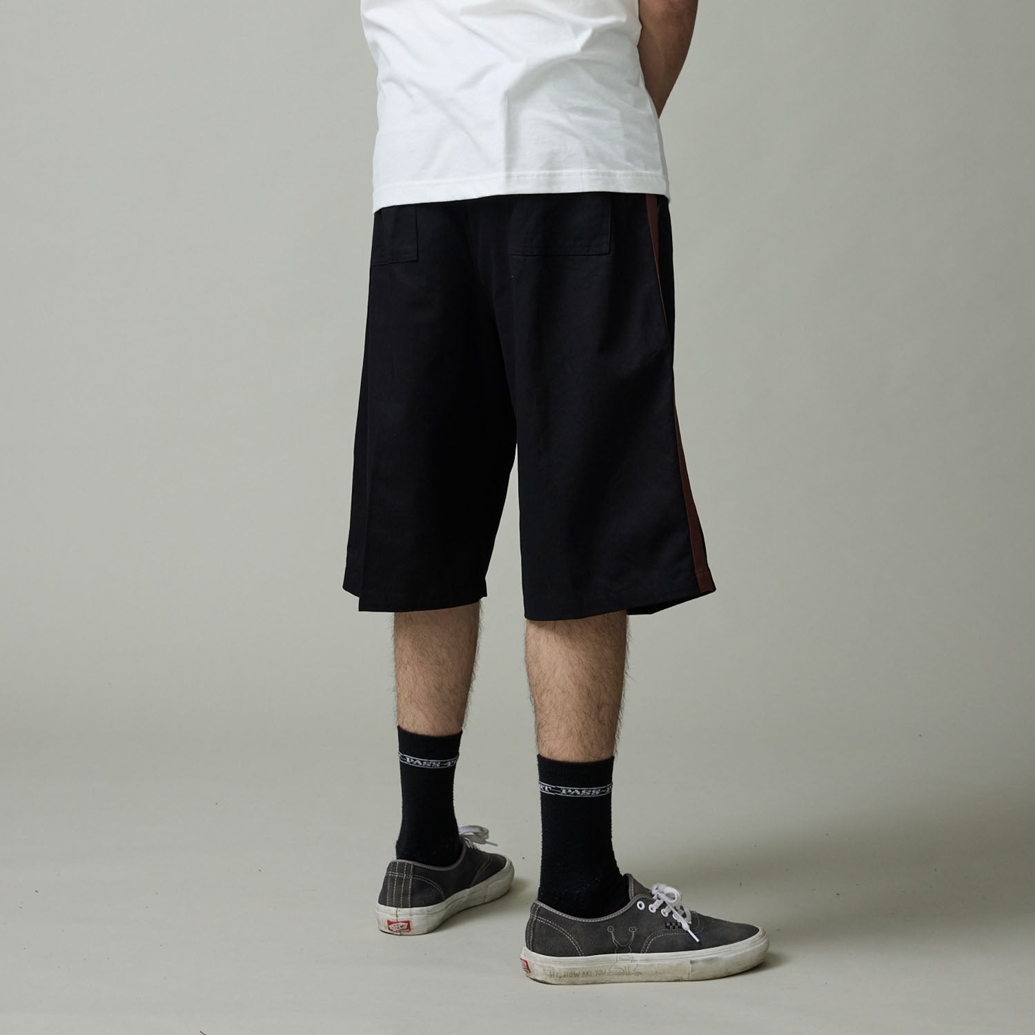 Pass~Port Leagues Club Striped Short - Black / Brown
