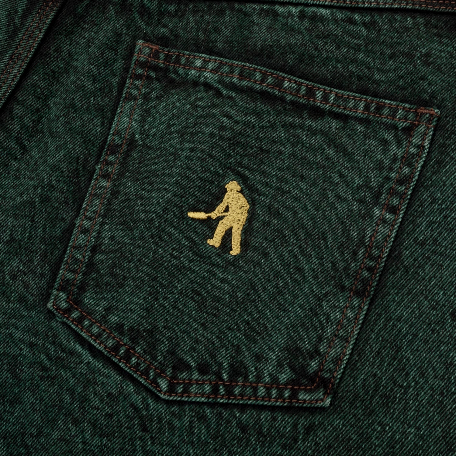 Pass~Port Workers Club Denim Jean - Dark Green Over-Dye