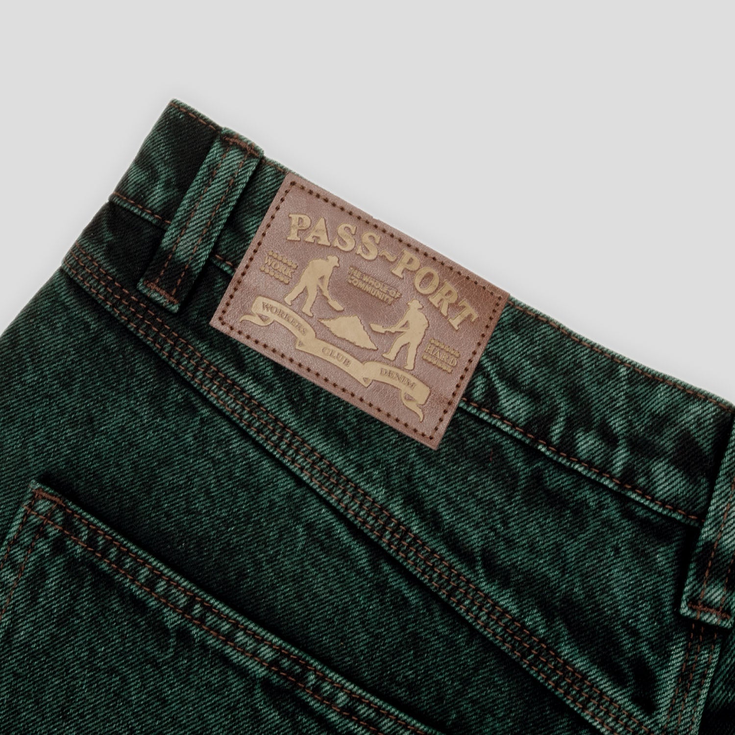 Pass~Port Workers Club Short - Dark Green Over-Dye – Pass~Port USA