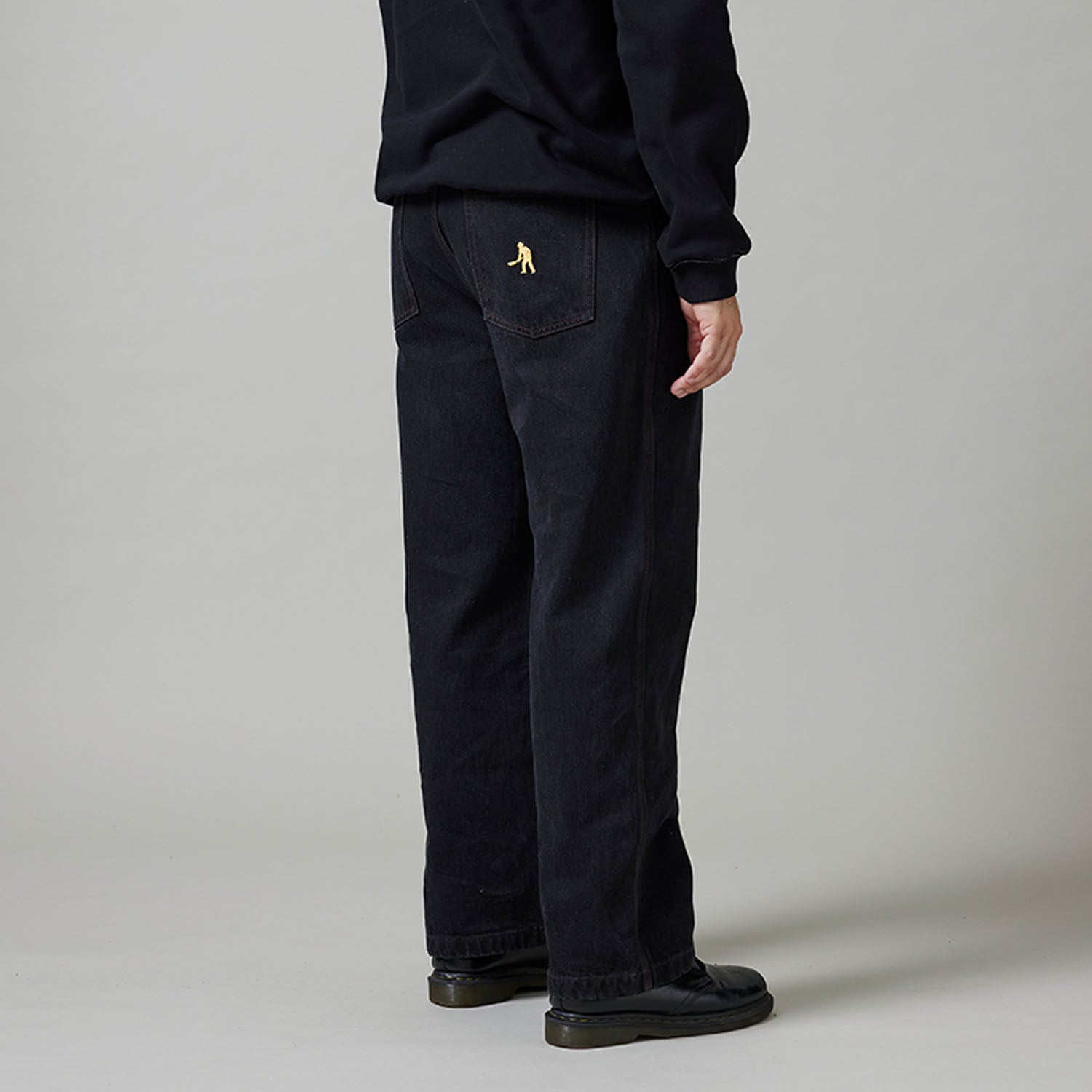 Pass~Port Workers Club Denim Jean - Washed Black / Brown Stitch R44