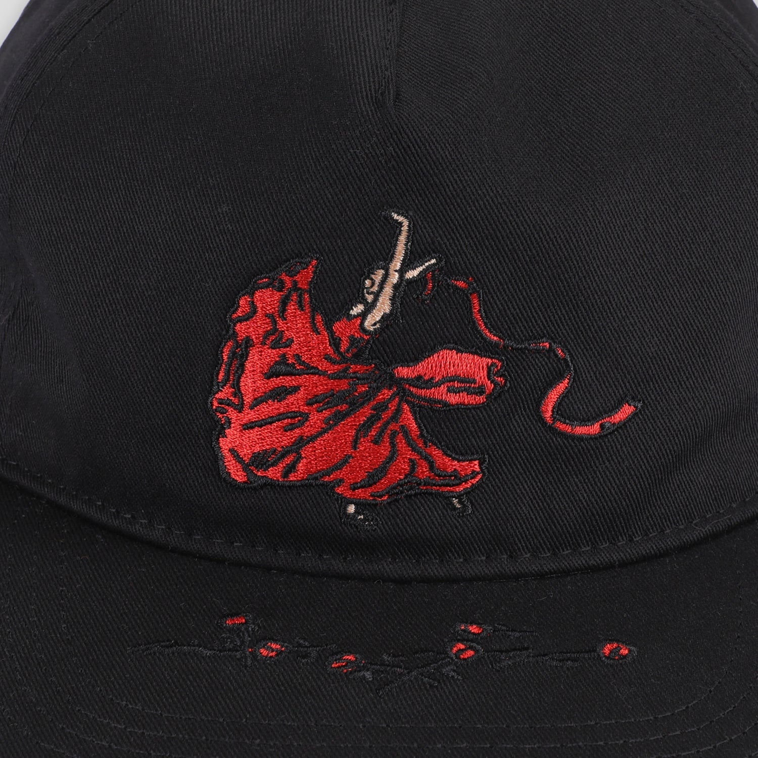 Pass~Port Red Flag Workers Cap - Black