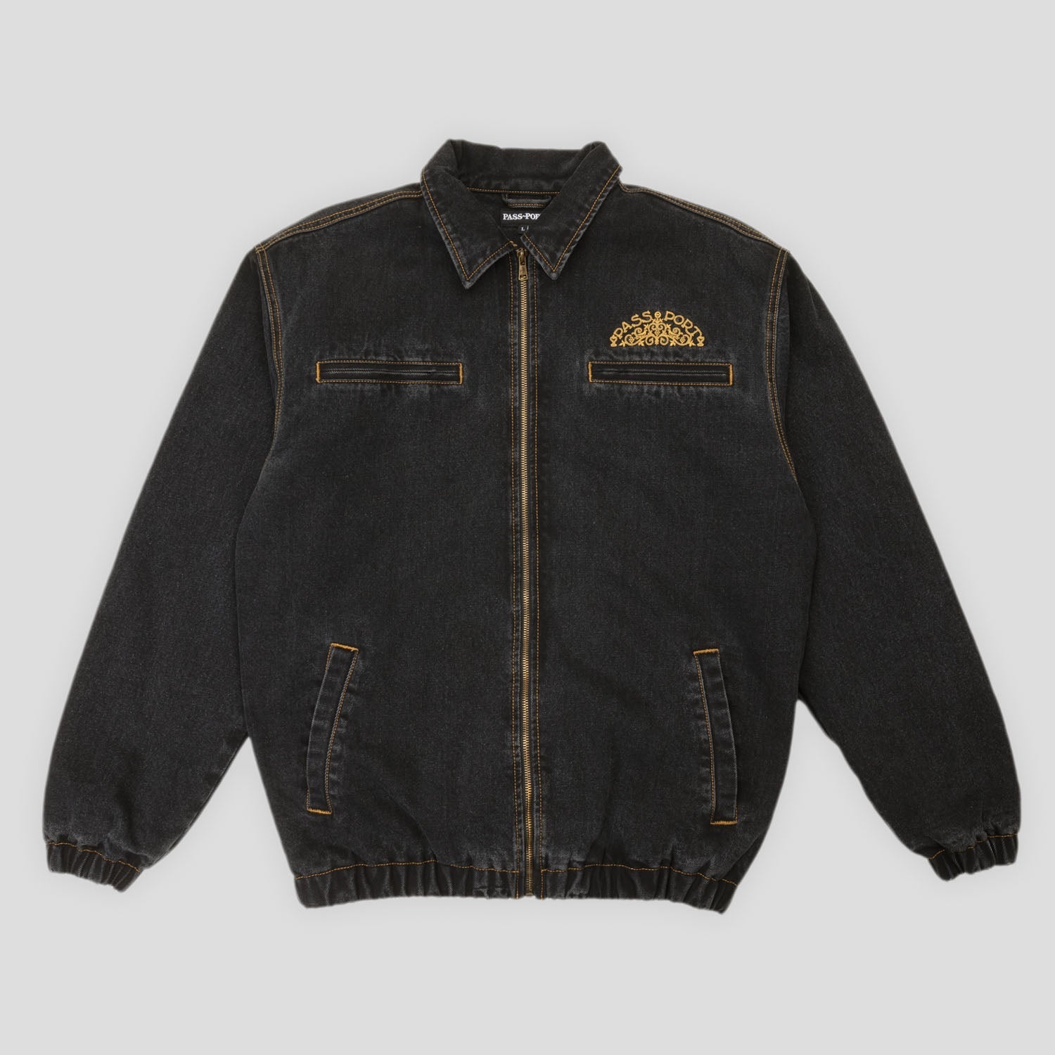 Pass~Port Vineyard Birds Denim Delivery Jacket - Washed Black