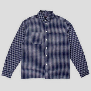 Pass~Port Workers Check Shirt Long-Sleeve - Navy